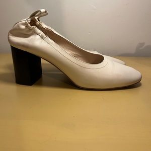 Everlane The Day Higher Heel, size 10, Bone (Worn twice)